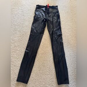 Sleek Black Faux Leather Leggings